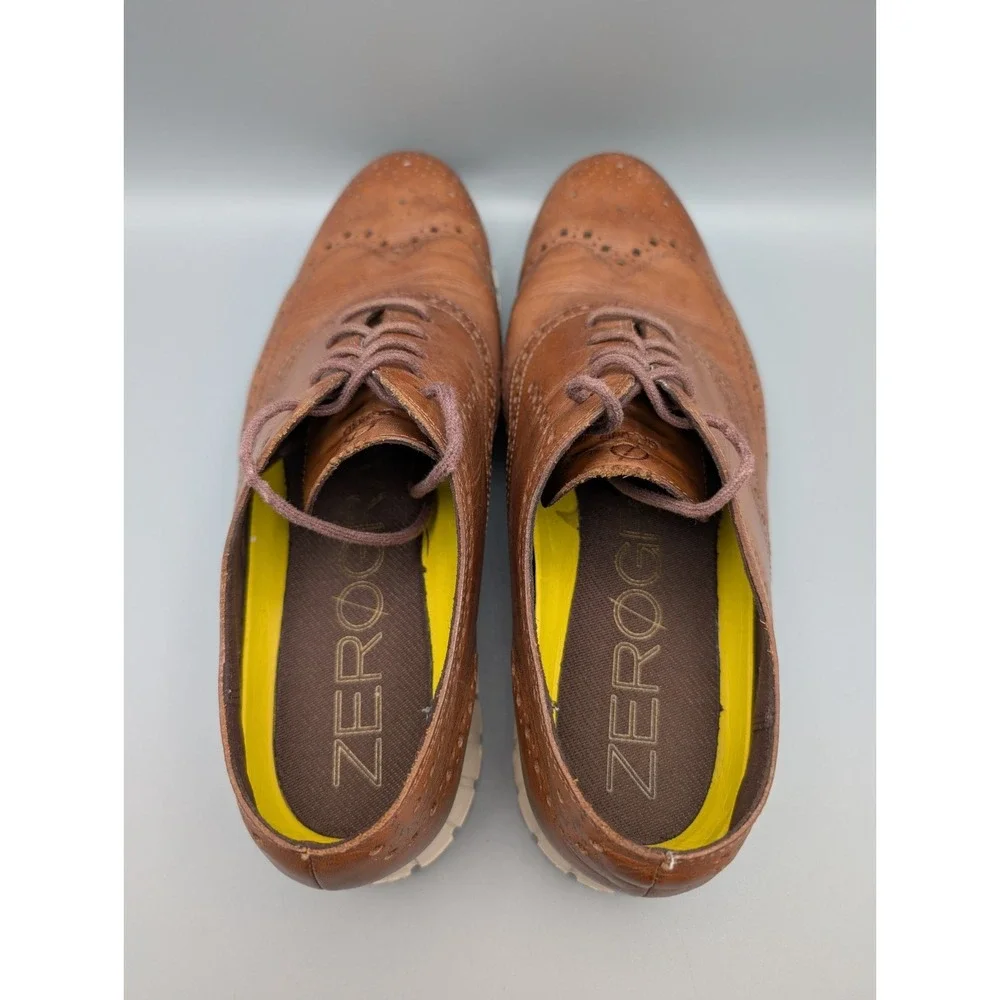 Cole Haan Zerogrand Men's 12M Wingtip Oxford Brown Shoes - C14493